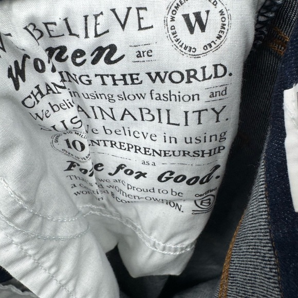 Frank & Eileen Flannigan Indigo Flare Jean ITALIAN POWER DENIM Sz 27 B2640 - Picture 6 of 7